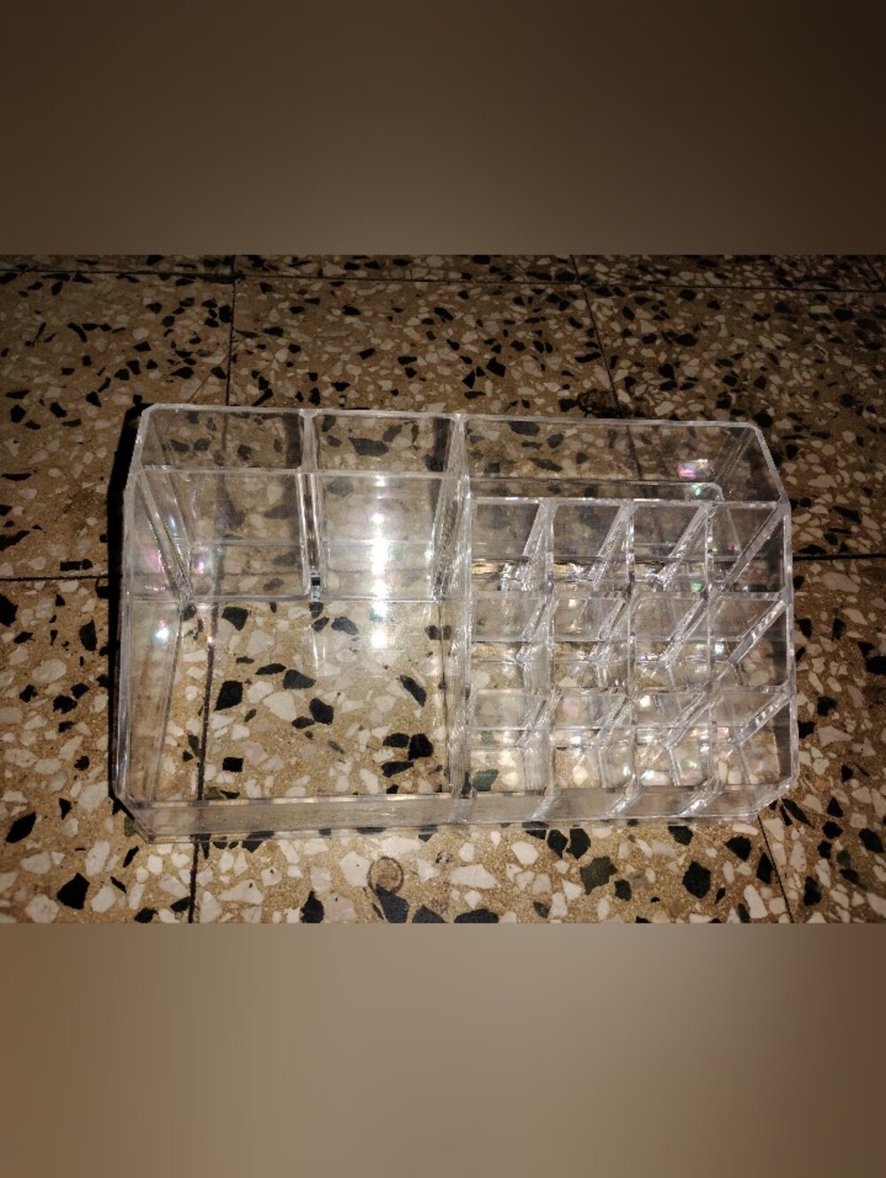 Clear Acrylic Multi-Compartment Organizer - Transparent